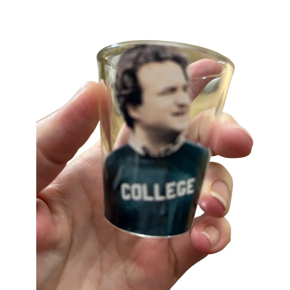 John Belushi Animal House College Shot Glasses Universal Studios Set of‎ 2